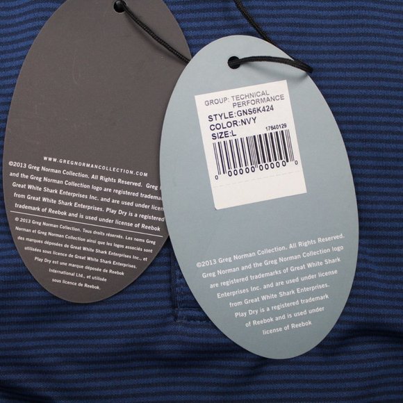 Greg Norman Polo Shirt NWT Mens Large Blue ML75 PlayDry Short Sleeve Pullover - Picture 9 of 13